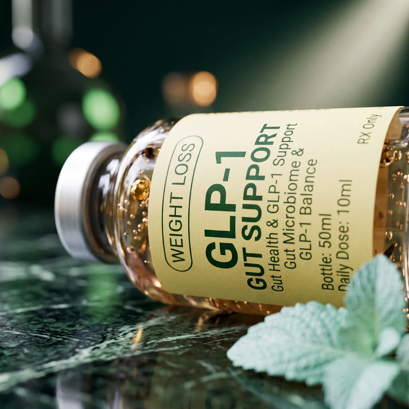 GLP-1 Gut Support — bottle, label detail