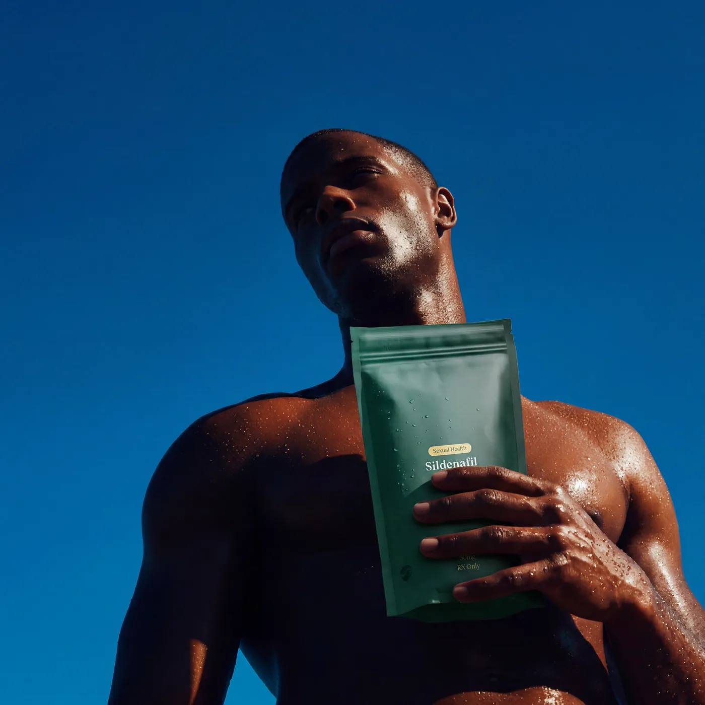 Sildenafil — man holding Helix Seven pouch