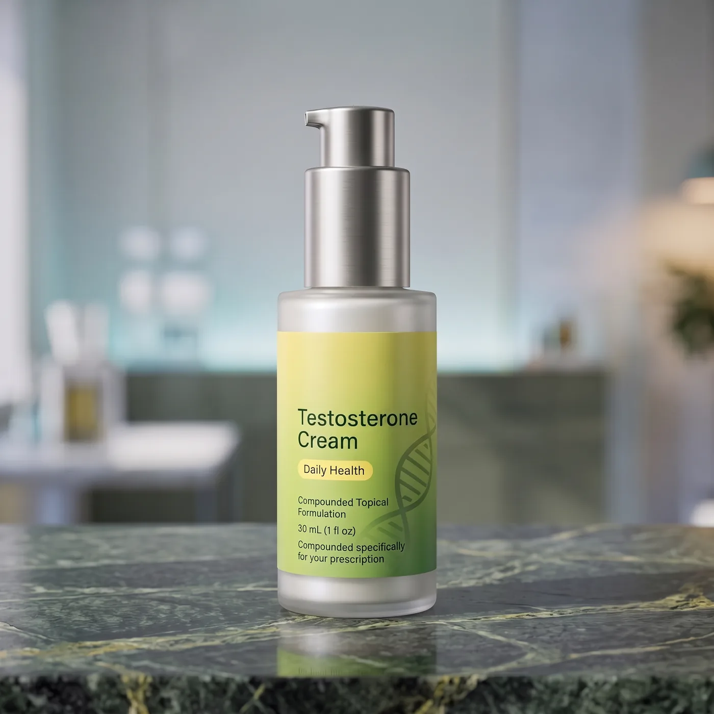 Testosterone Cream — Helix Seven pump bottle